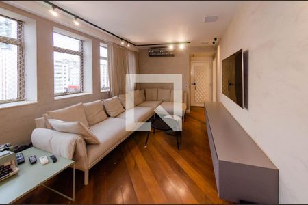 Sala de apartamento à venda com 3 quartos, 110m² em Funcionários, Belo Horizonte