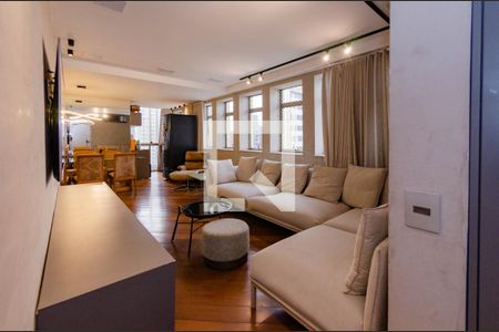 Sala de apartamento à venda com 3 quartos, 110m² em Funcionários, Belo Horizonte