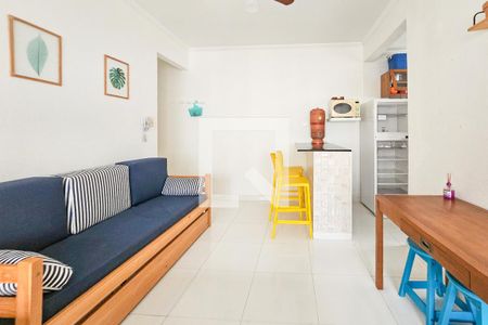 Sala de apartamento para alugar com 1 quarto, 45m² em Centro, Guarujá