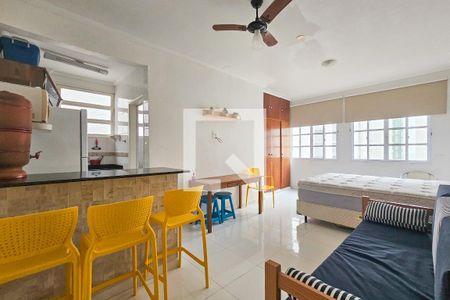 Sala de apartamento para alugar com 1 quarto, 45m² em Centro, Guarujá