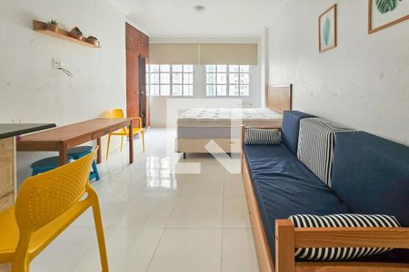 Sala de apartamento para alugar com 1 quarto, 45m² em Centro, Guarujá