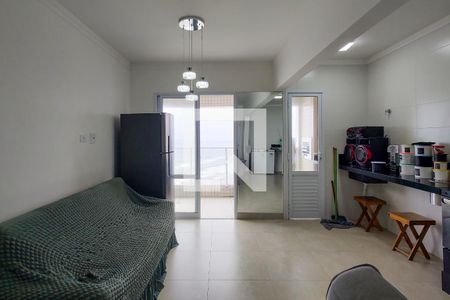 Sala/cozinha  de apartamento para alugar com 1 quarto, 53m² em Vila Caiçara, Praia Grande