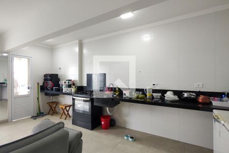 Sala/cozinha  de apartamento para alugar com 1 quarto, 53m² em Vila Caiçara, Praia Grande