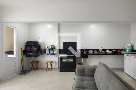 Sala/cozinha  de apartamento para alugar com 1 quarto, 53m² em Vila Caiçara, Praia Grande