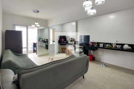 Sala/cozinha  de apartamento para alugar com 1 quarto, 53m² em Vila Caiçara, Praia Grande