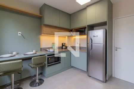 Sala - Cozinha de apartamento para alugar com 1 quarto, 28m² em Chácara Santo Antônio (zona Sul), São Paulo