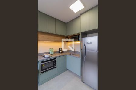 Sala - Cozinha de apartamento para alugar com 1 quarto, 28m² em Chácara Santo Antônio (zona Sul), São Paulo