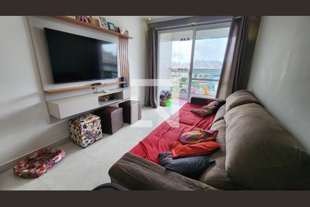 Detalhe Sala de apartamento para alugar com 3 quartos, 87m² em Macuco, Santos