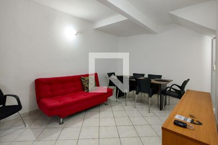 Sala de apartamento para alugar com 1 quarto, 58m² em Canto do Forte, Praia Grande