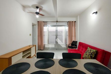 Sala de apartamento para alugar com 1 quarto, 58m² em Canto do Forte, Praia Grande