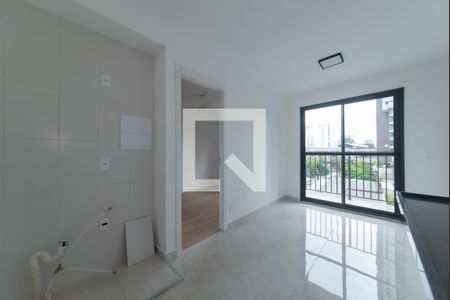 Sala - Cozinha Integrada de kitnet/studio para alugar com 1 quarto, 28m² em Campo Belo, São Paulo