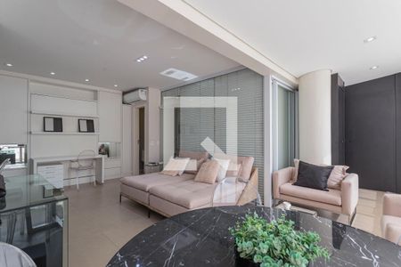 Sala de apartamento para alugar com 1 quarto, 70m² em Vila Nova Conceição, São Paulo