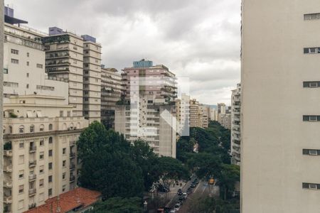 Vista da Sala de apartamento à venda com 2 quartos, 80m² em Higienópolis, São Paulo