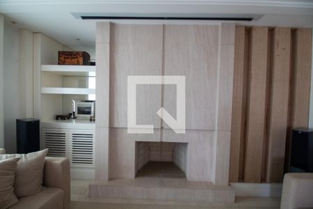 Sala - Lareira de apartamento para alugar com 4 quartos, 270m² em Campo Belo, São Paulo