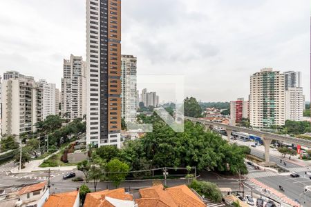 Vista da Varanda de apartamento à venda com 1 quarto, 28m² em Campo Belo, São Paulo