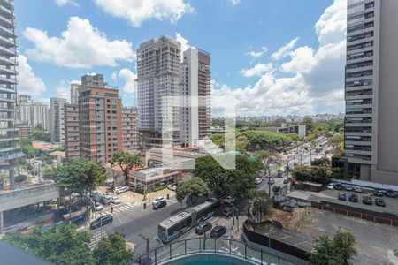 Vista da Varanda de kitnet/studio à venda com 1 quarto, 42m² em Indianópolis, São Paulo