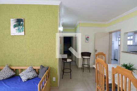 Sala de apartamento para alugar com 2 quartos, 140m² em Jardim Belmar, Guarujá