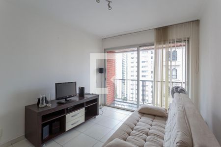 Sala de apartamento para alugar com 1 quarto, 37m² em Indianópolis, São Paulo