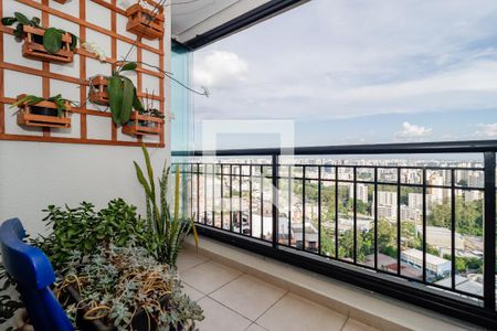 Varanda da Sala de apartamento à venda com 2 quartos, 64m² em Jardim Parque Morumbi, São Paulo