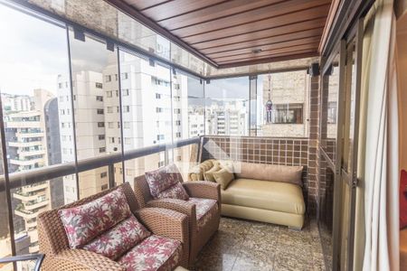 Varanda da Sala de apartamento à venda com 4 quartos, 160m² em Funcionários, Belo Horizonte