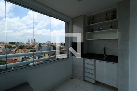 Varanda Gourmet de apartamento à venda com 2 quartos, 65m² em Vila Curuçá, Santo André