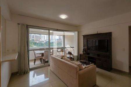 Sala de TV de apartamento para alugar com 2 quartos, 77m² em Vale do Sereno, Nova Lima