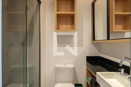 Banheiro de kitnet/studio à venda com 1 quarto, 16m² em Consolação, São Paulo