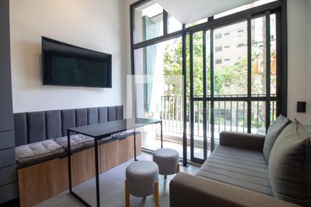 Sala de apartamento para alugar com 1 quarto, 24m² em Santo Amaro, São Paulo