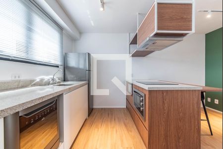 Sala - Cozinha Integrada de apartamento para alugar com 1 quarto, 42m² em Vila Cordeiro, São Paulo