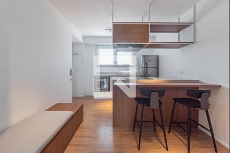 Sala - Cozinha Integrada de apartamento para alugar com 1 quarto, 42m² em Vila Cordeiro, São Paulo