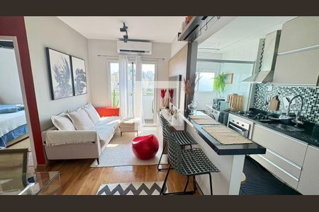 Sala de apartamento à venda com 1 quarto, 40m² em Santa Cecilia, São Paulo