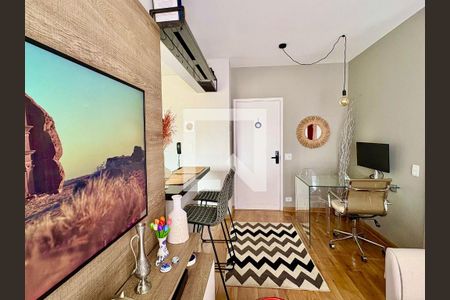 Sala de apartamento à venda com 1 quarto, 40m² em Santa Cecilia, São Paulo