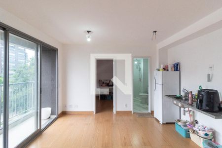 Sala - Cozinha conjugados de apartamento para alugar com 1 quarto, 35m² em Santo Amaro, São Paulo