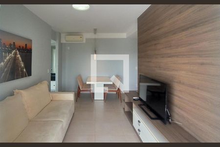 Sala  de apartamento para alugar com 1 quarto, 49m² em Campo Belo, São Paulo