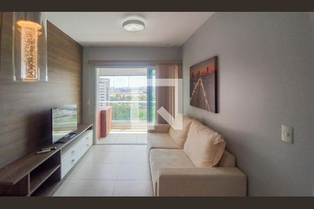 Sala  de apartamento para alugar com 1 quarto, 49m² em Campo Belo, São Paulo