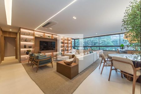 Sala de apartamento à venda com 3 quartos, 201m² em Brooklin Novo, São Paulo