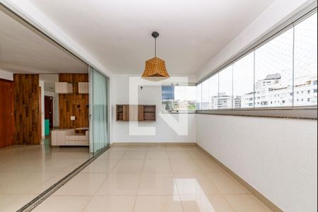 Varanda da Sala de apartamento para alugar com 4 quartos, 130m² em Buritis, Belo Horizonte