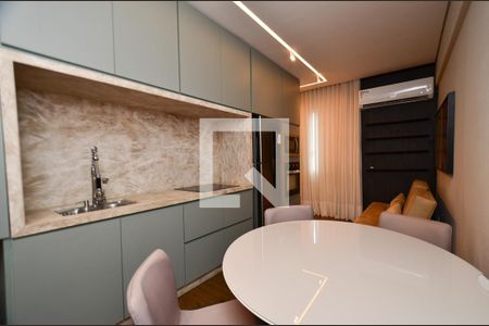 Sala/Cozinha de apartamento para alugar com 1 quarto, 33m² em Lourdes, Belo Horizonte