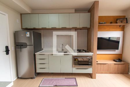 Sala/cozinha de apartamento à venda com 1 quarto, 24m² em Sé, São Paulo