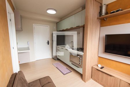 Sala/cozinha de apartamento à venda com 1 quarto, 24m² em Sé, São Paulo