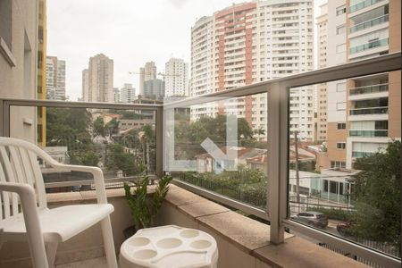 Varanda da Sala de apartamento à venda com 2 quartos, 66m² em Vila Clementino, São Paulo