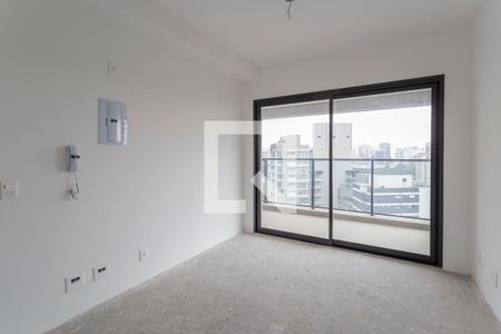 Sala/Cozinha de kitnet/studio à venda com 1 quarto, 32m² em Indianópolis, São Paulo