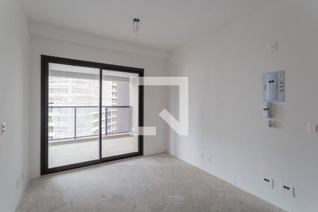 Sala/Cozinha de kitnet/studio à venda com 1 quarto, 39m² em Indianópolis, São Paulo