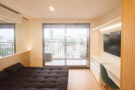 Sala de apartamento para alugar com 1 quarto, 28m² em Santo Amaro, São Paulo