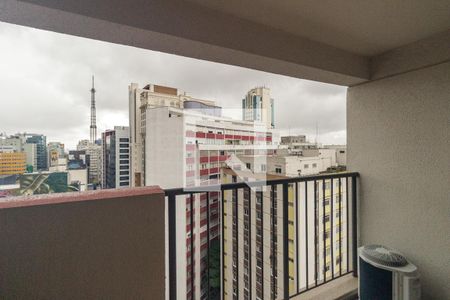 Varanda de kitnet/studio para alugar com 1 quarto, 26m² em Consolação, São Paulo