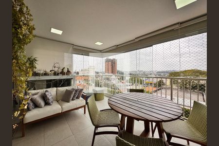 Varanda gourmet de apartamento à venda com 5 quartos, 124m² em Campestre, Santo André