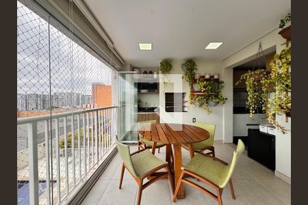 Varanda gourmet de apartamento à venda com 5 quartos, 124m² em Campestre, Santo André