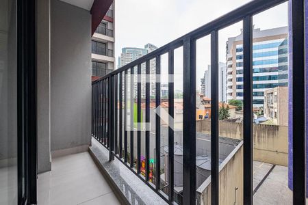 Studio - Varanda de kitnet/studio para alugar com 1 quarto, 26m² em Pinheiros, São Paulo