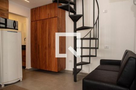 Sala/Cozinha de apartamento para alugar com 1 quarto, 45m² em Mirandópolis, São Paulo