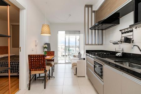 Sala/ Cozinha de apartamento para alugar com 1 quarto, 29m² em Vila das Belezas, São Paulo